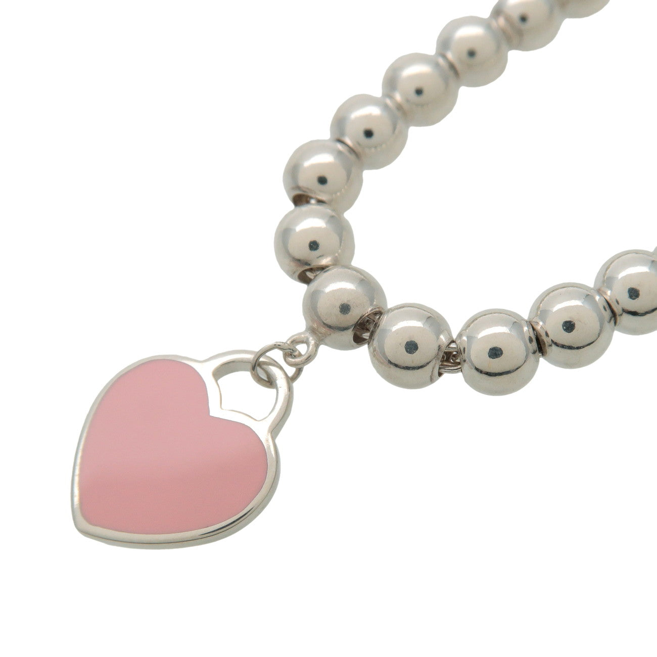Tiffany&Co. Return to Tiffany Mini Heart Tag Beads Bracelet SV925 Used