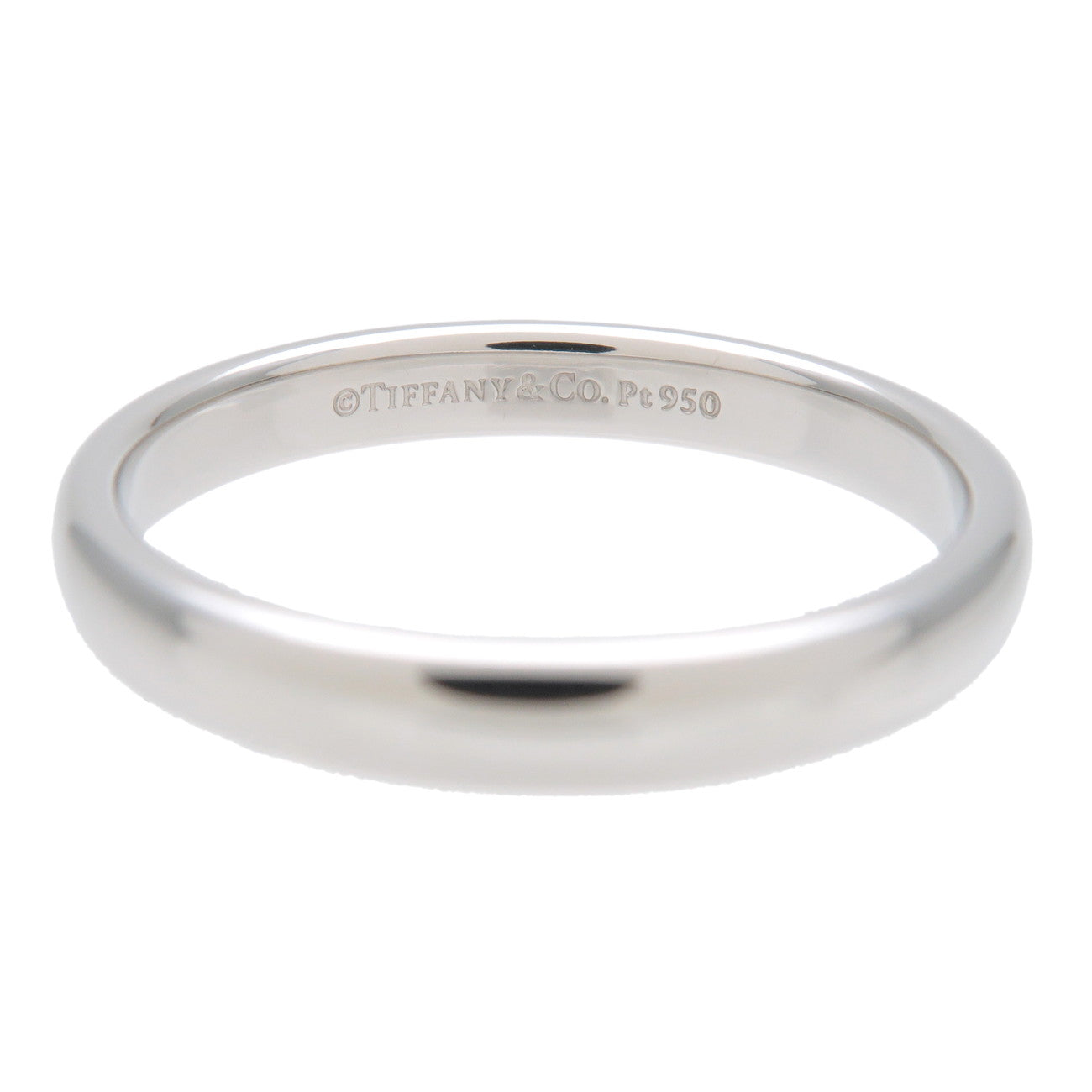 Tiffany&Co. Classic Band Ring PT950 Platinum US8 EU56 HK17.5 Used