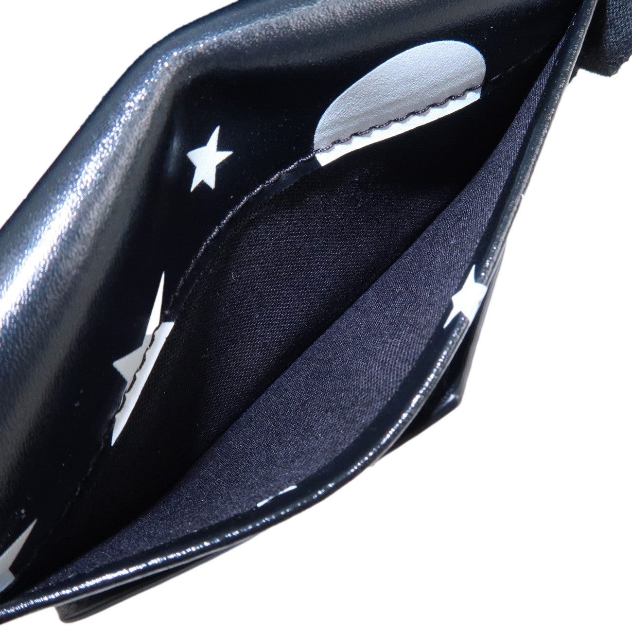 BALENCIAGA Leather 6 Key Case Star Print Black White 499204 Used