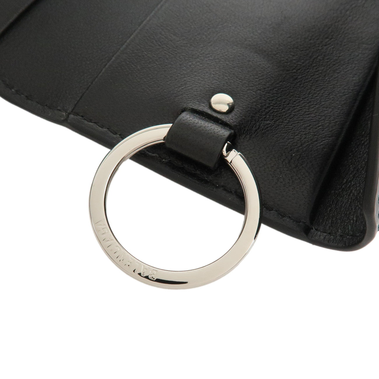 BALENCIAGA Leather 6 Key Case Star Print Black White 499204 Used