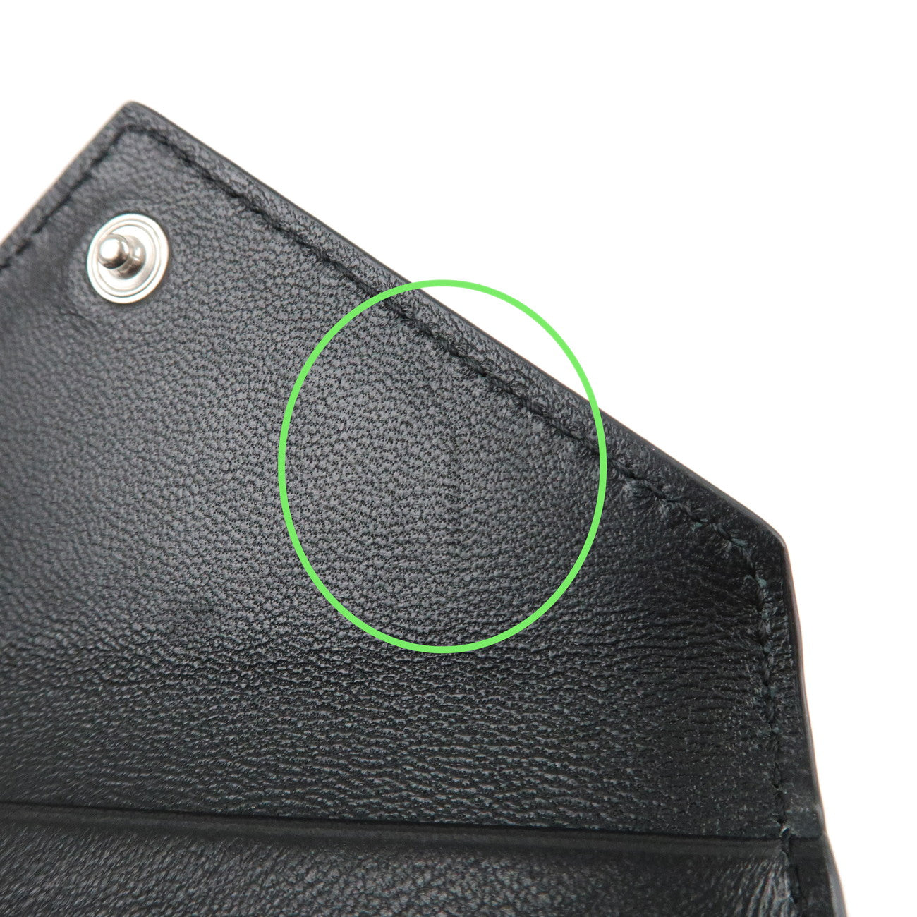 BALENCIAGA Leather 6 Key Case Star Print Black White 499204 Used