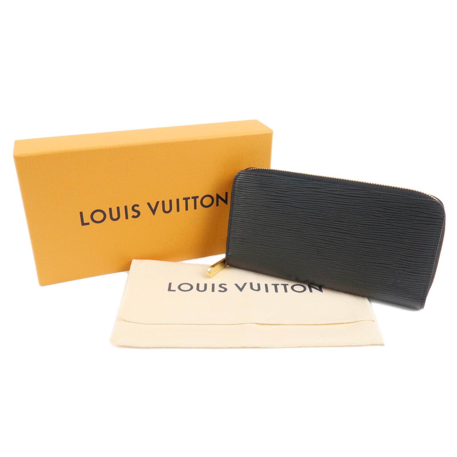 Louis Vuitton Epi Zippy Wallet Long Wallet Noir Black M61857 Used