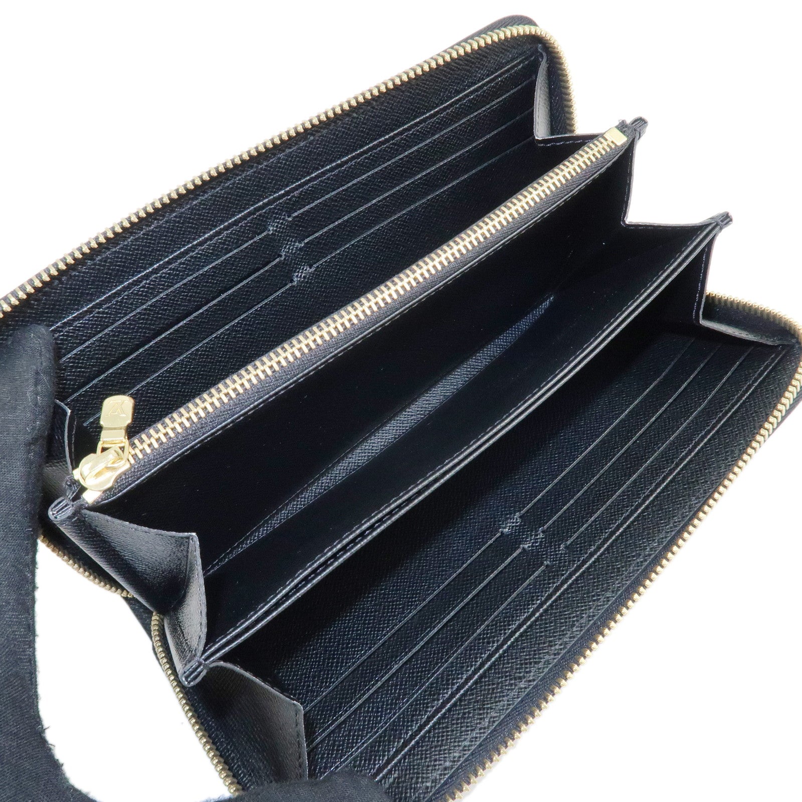 Louis Vuitton Epi Zippy Wallet Long Wallet Noir Black M61857 Used