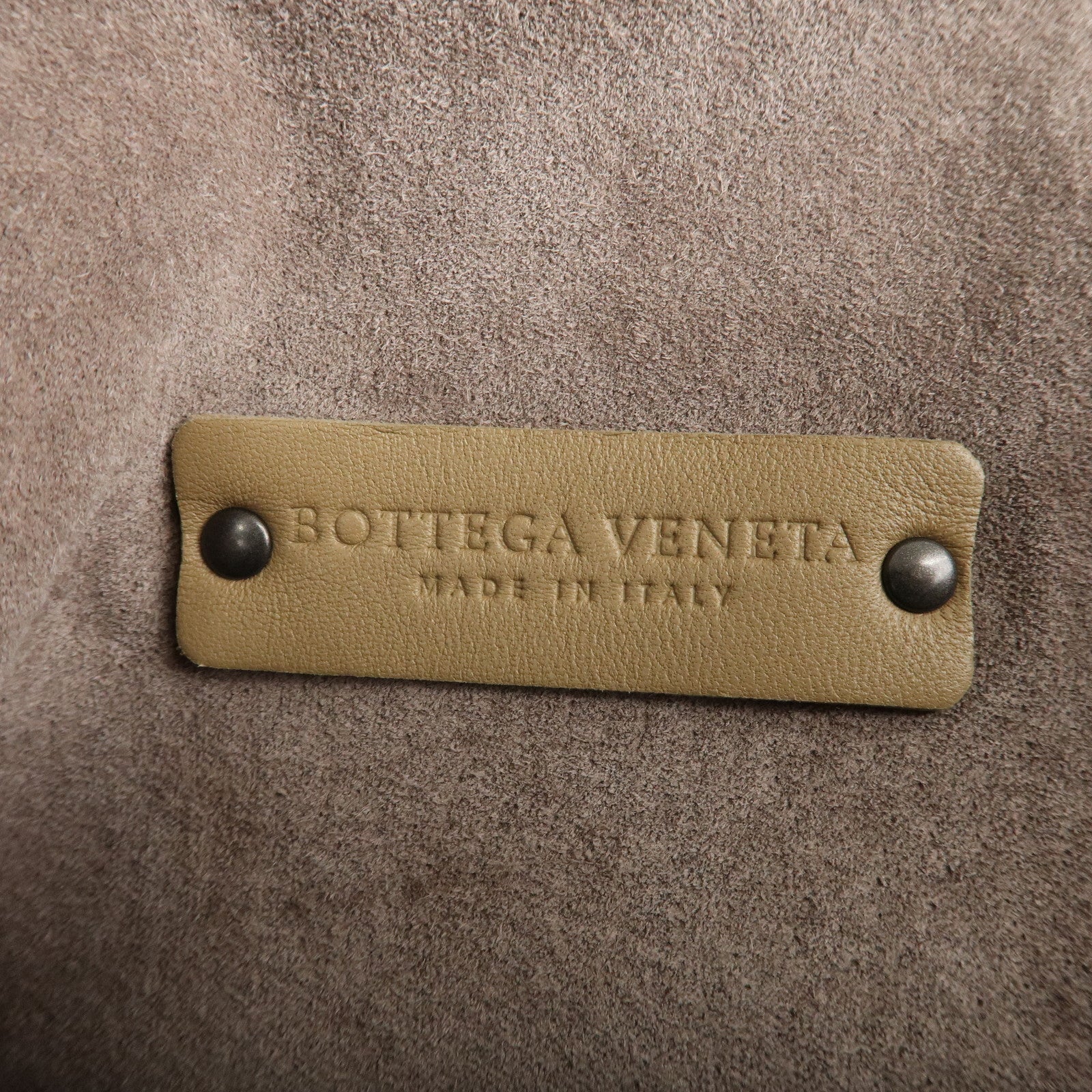 BOTTEGA VENETA Intrecciato Leather Shoulder Bag Hand Bag Beige Used