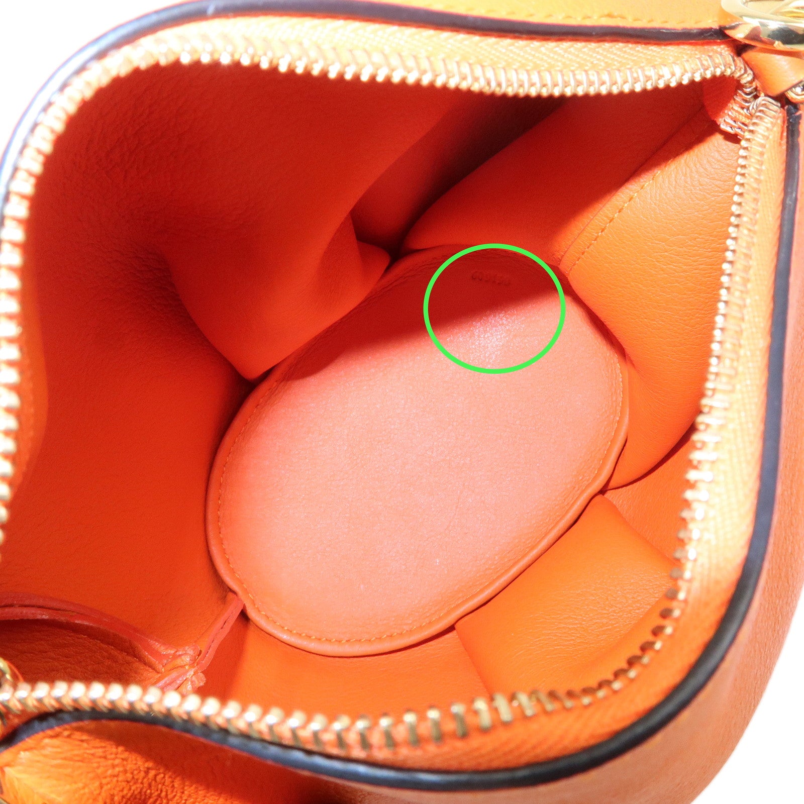 LOEWE Leather Elephant Mini Shoulder Bag Orange Used