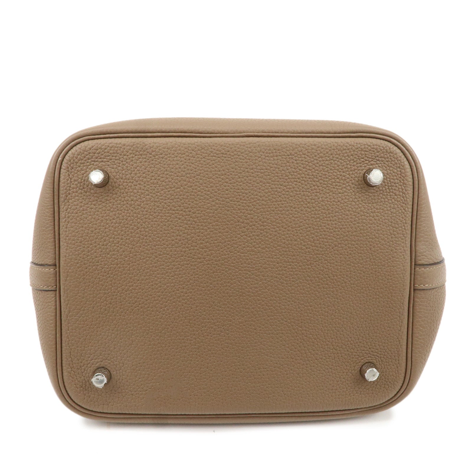 HERMES Taurillon Clemence Picotin Lock MM D Stamped Hand Bag Used