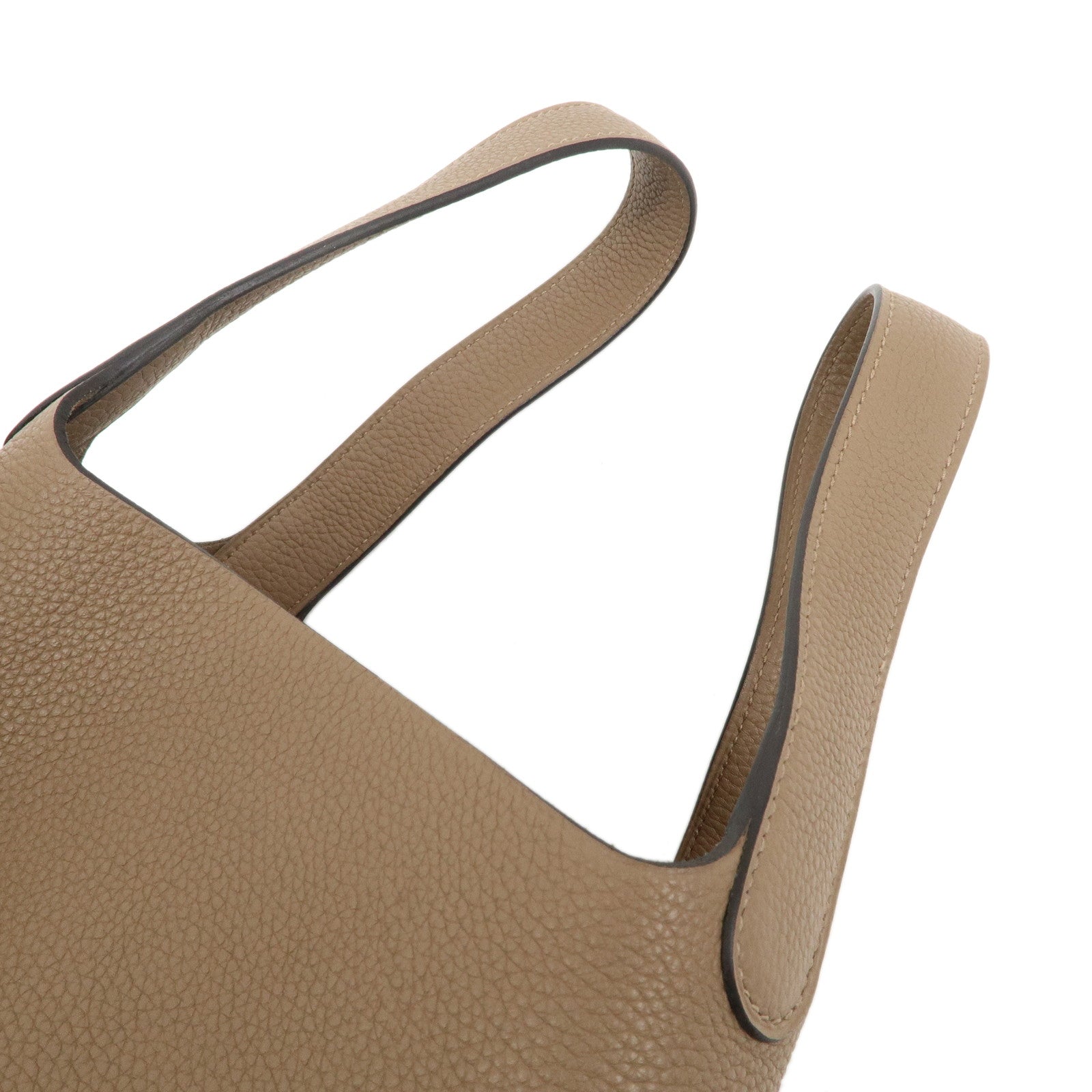 HERMES Taurillon Clemence Picotin Lock MM D Stamped Hand Bag Used