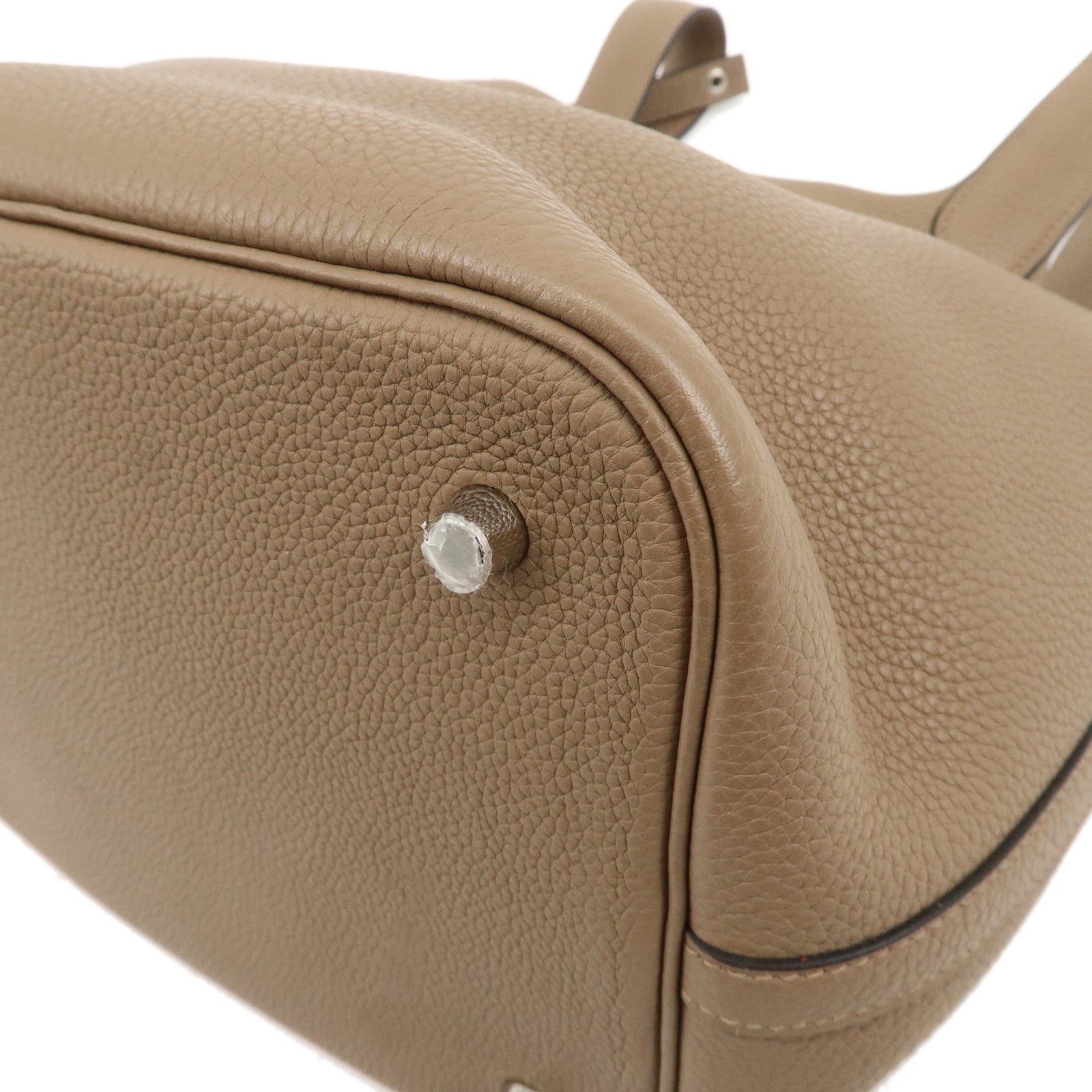 HERMES Taurillon Clemence Picotin Lock MM D Stamped Hand Bag Used