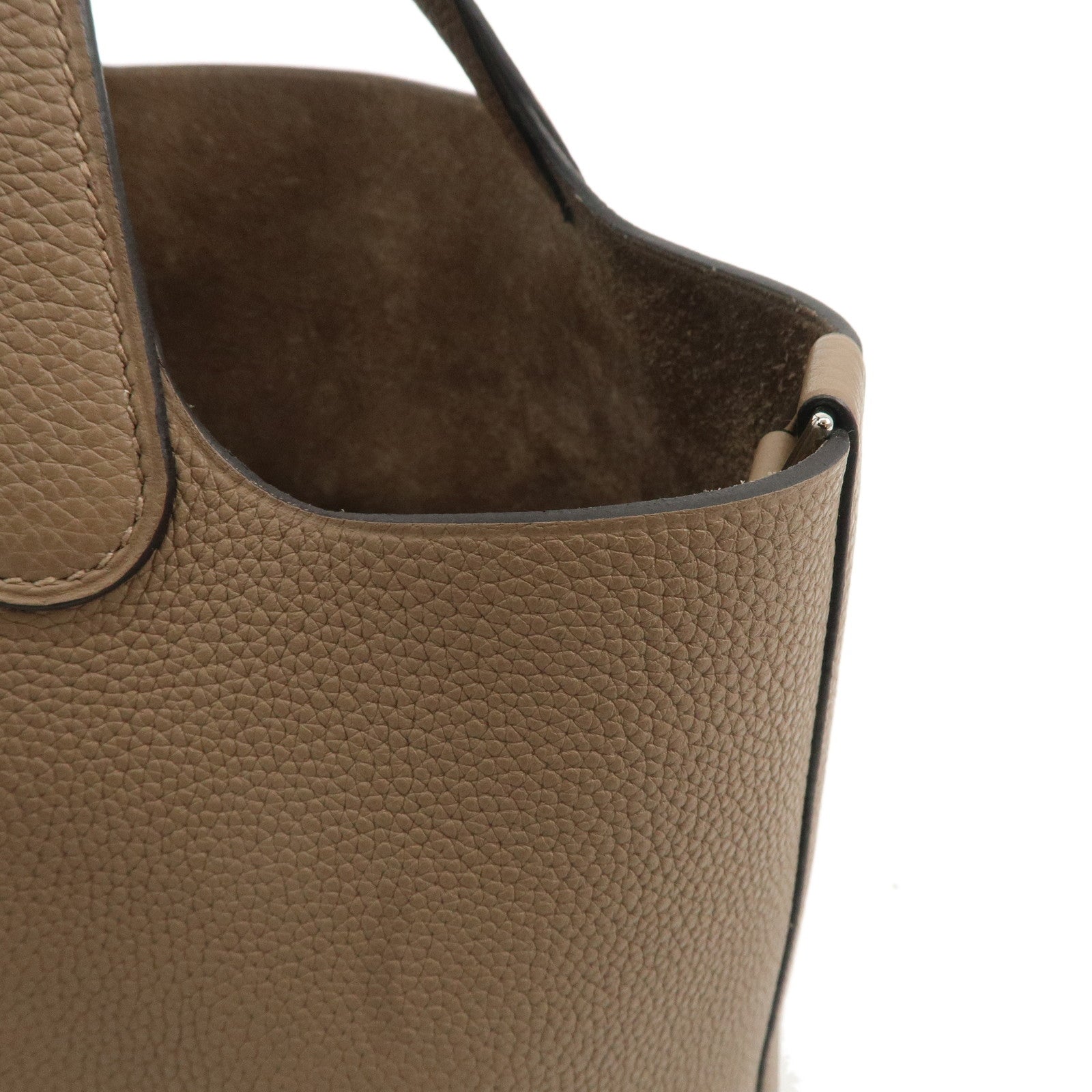 HERMES Taurillon Clemence Picotin Lock MM D Stamped Hand Bag Used