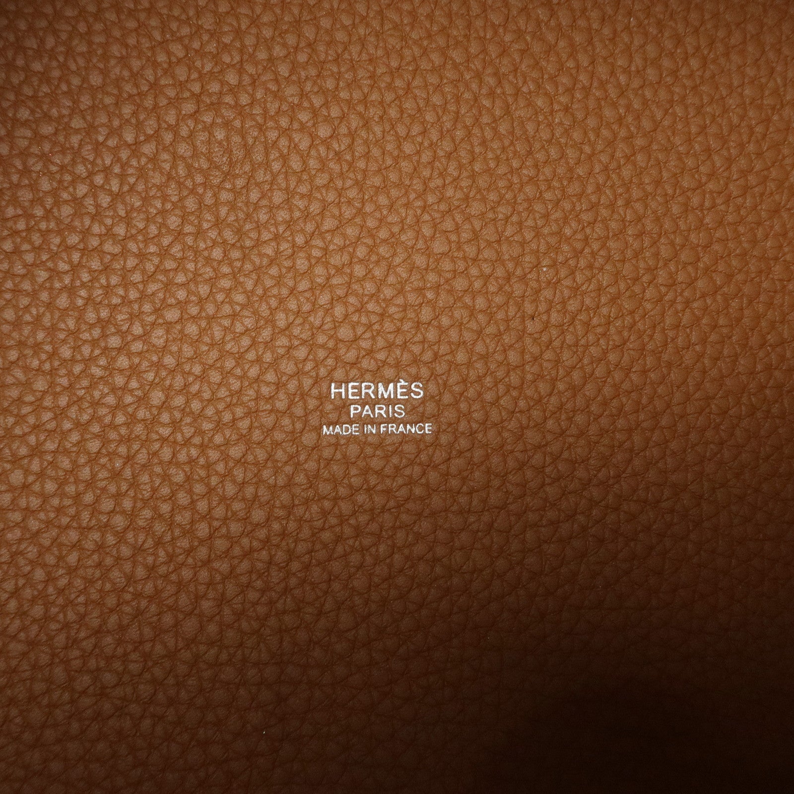 HERMES Taurillon Clemence Picotin Lock MM U Stamped Hand Bag Gold Used