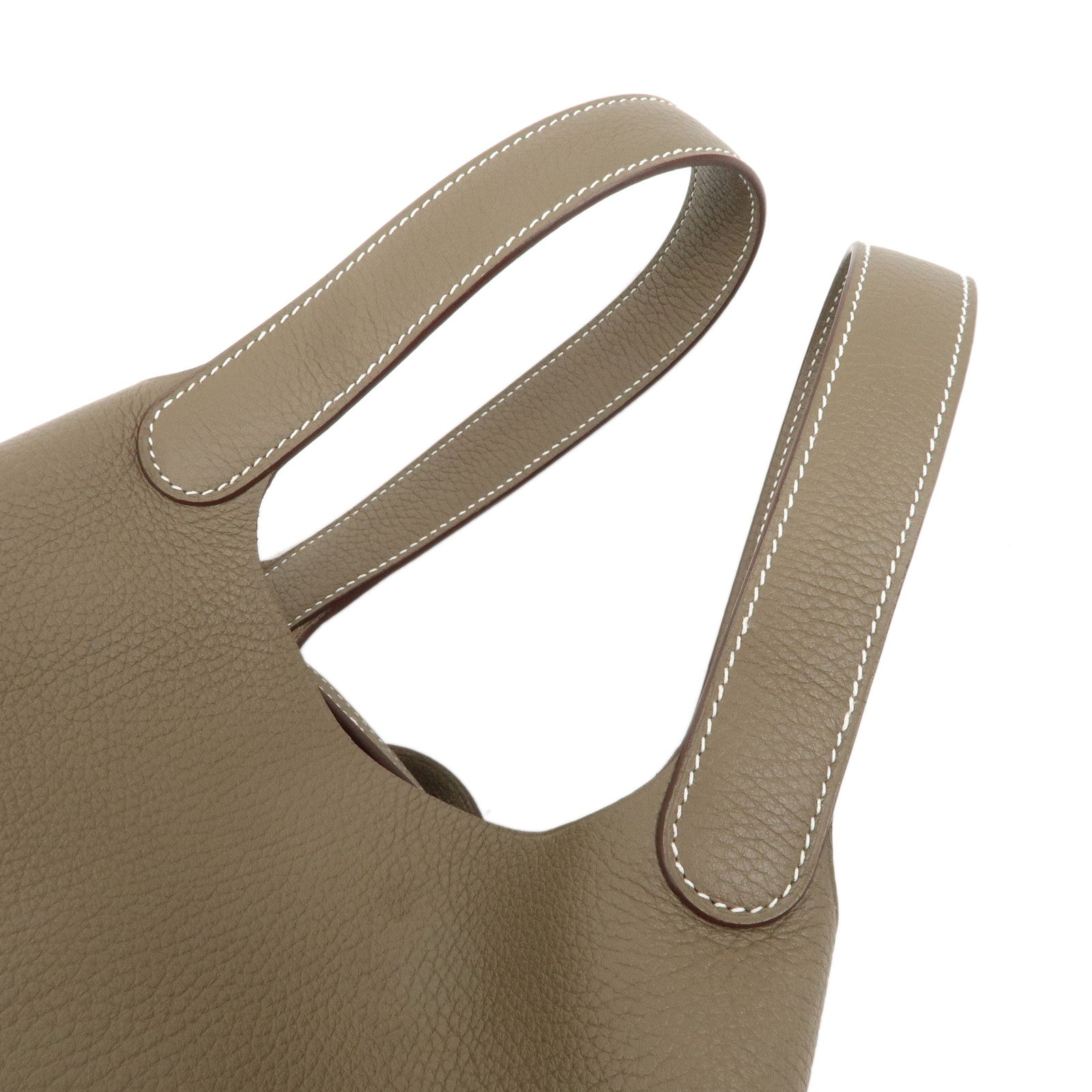 HERMES Taurillon Clemence Picotin Lock MM Z Stamped Hand Bag Used
