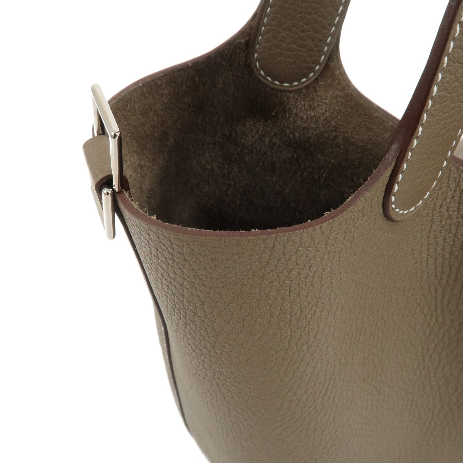 HERMES Taurillon Clemence Picotin Lock MM Z Stamped Hand Bag Used