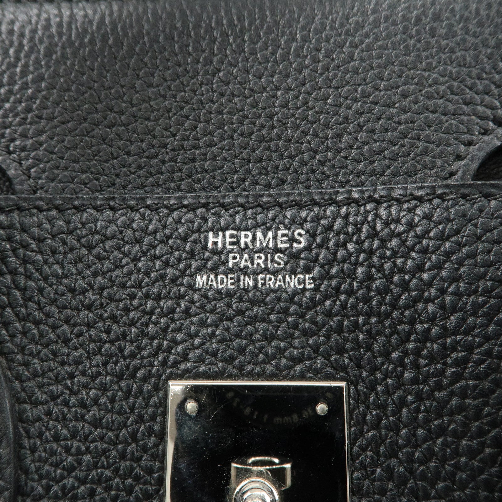 HERMES Togo Birkin 35 H Stamped Hand Bag Black Used