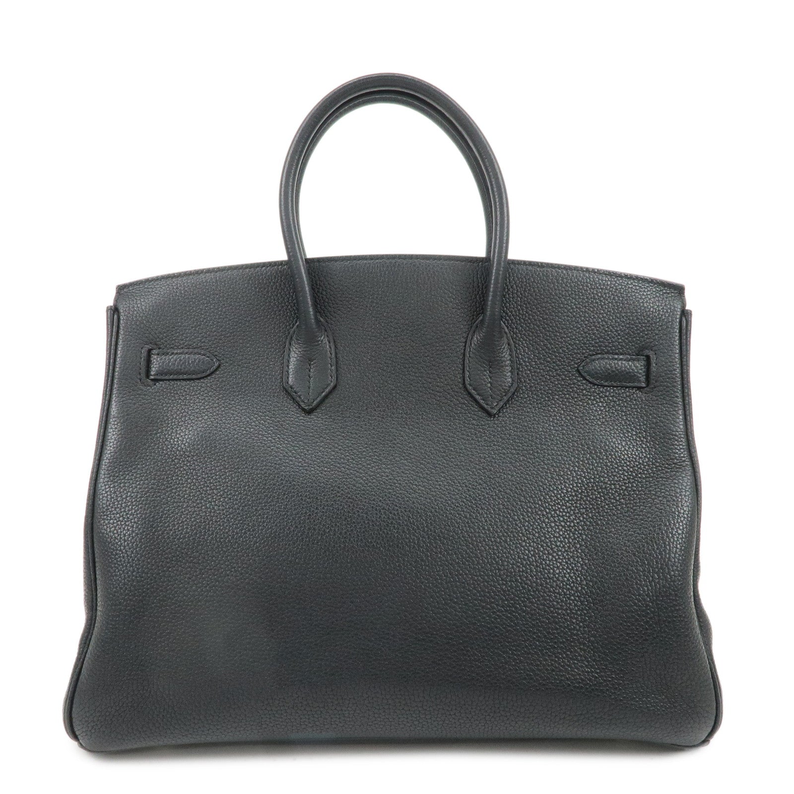 HERMES Togo Birkin 35 H Stamped Hand Bag Black Used