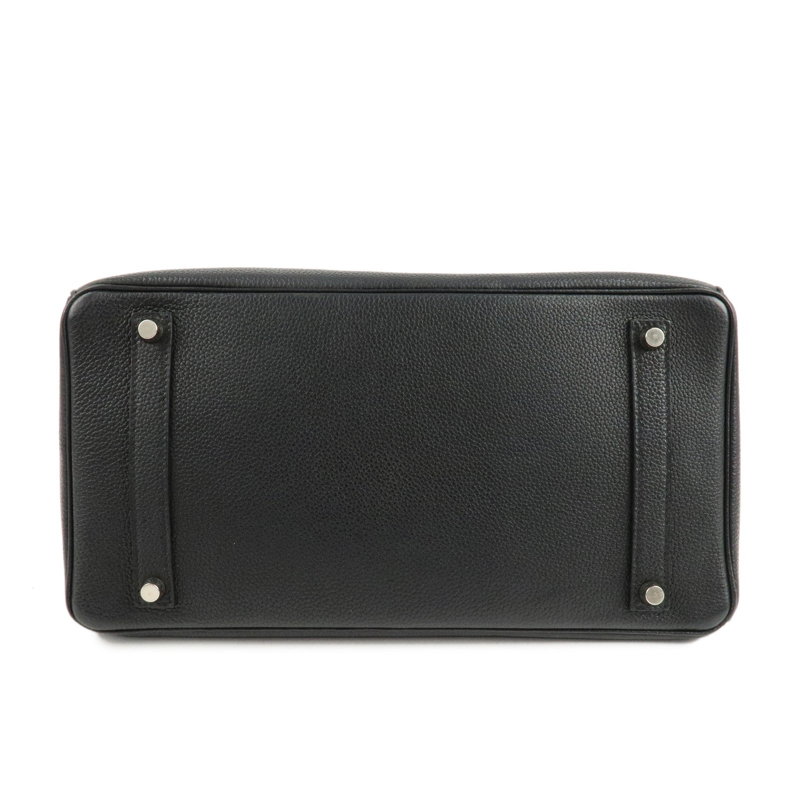 HERMES Togo Birkin 35 H Stamped Hand Bag Black Used