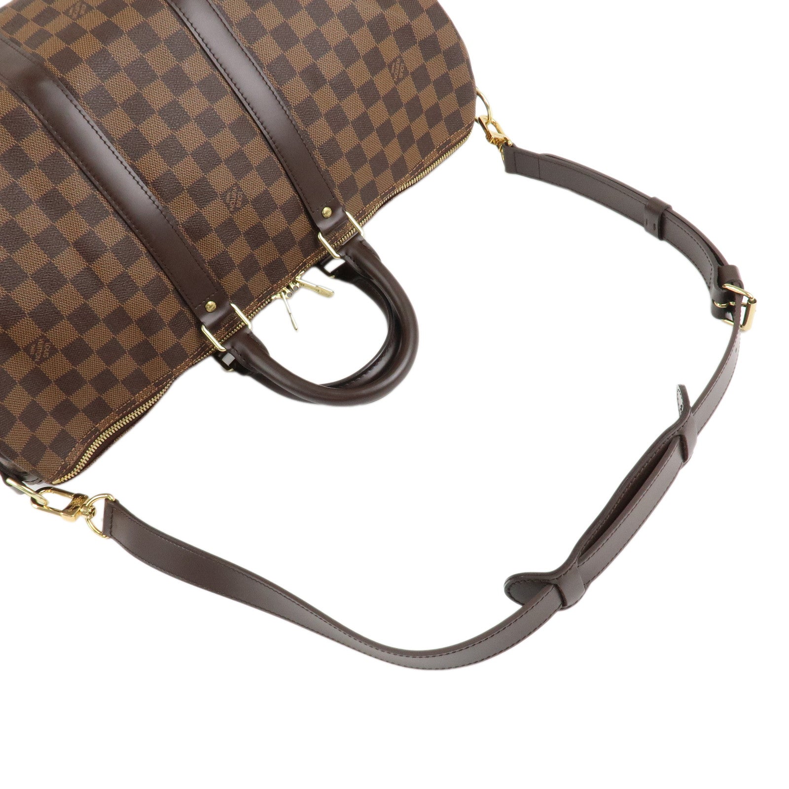 Louis Vuitton Damier Keep All Bandouliere 45 Boston Bag N41428 Used