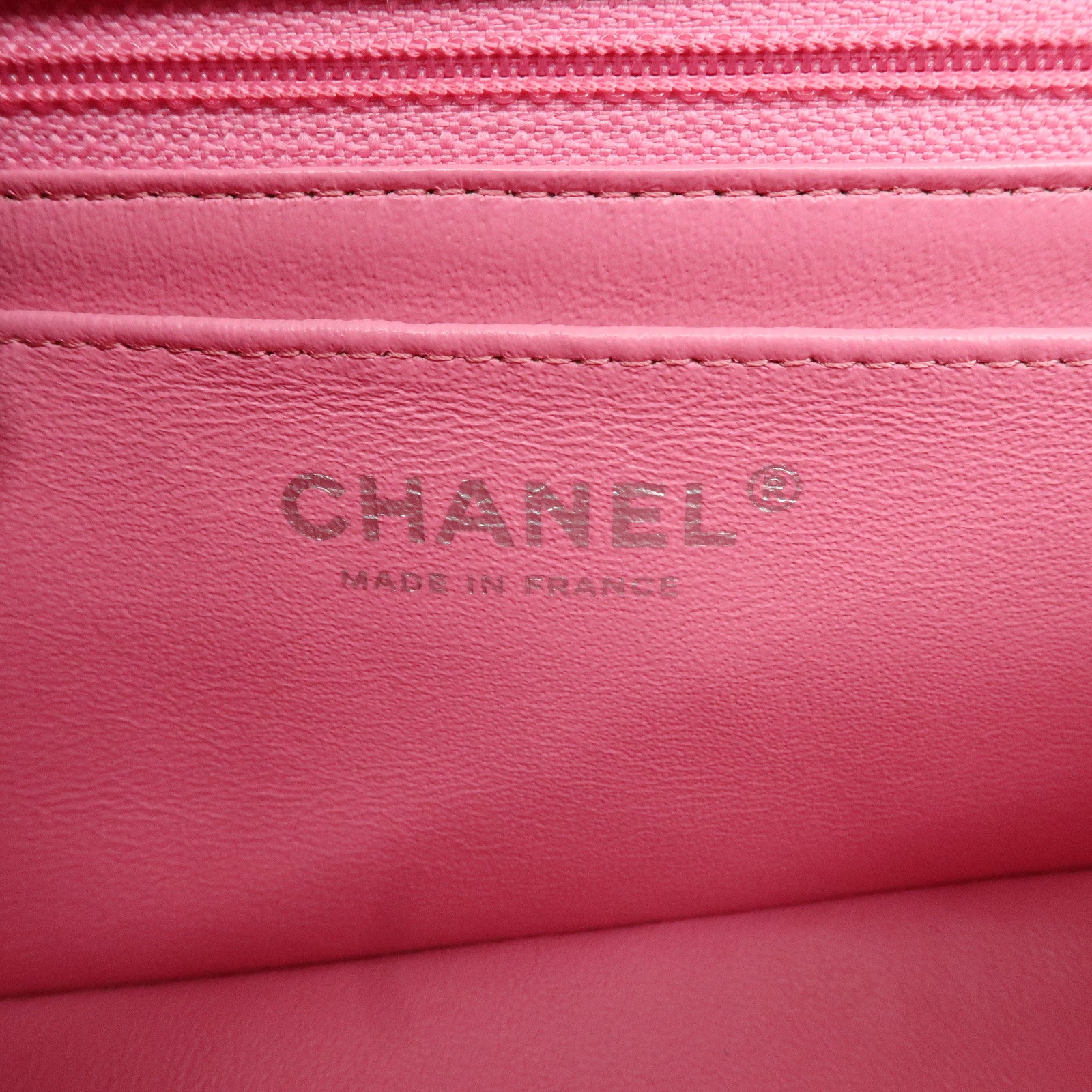 CHANEL Mini Matelasse 20 Lamb Skin Chain Shoulder Bag Pink A69900 Used