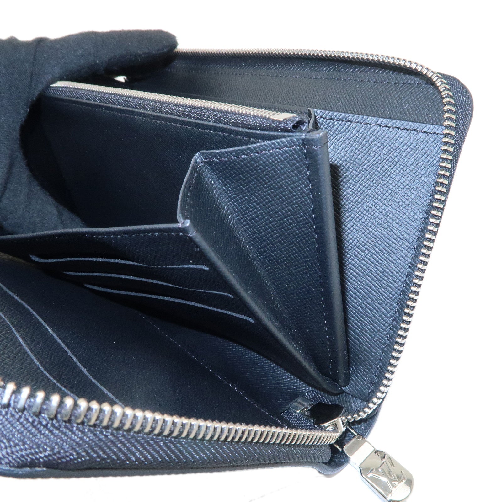 Louis Vuitton Epi Zippy Organizer Wallet NM Noir Black M62643 Used