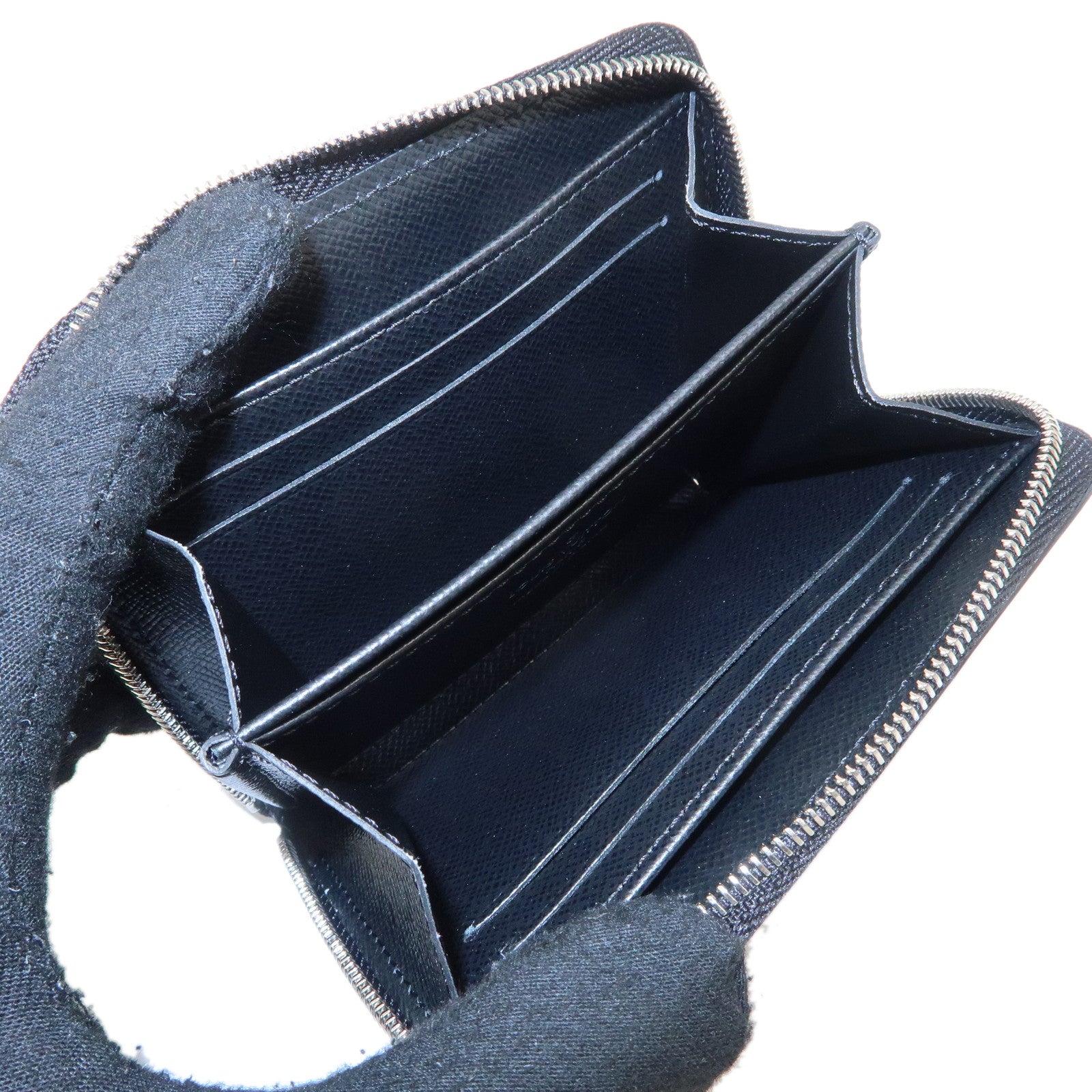 Louis Vuitton Epi Leather Zippy Coin Case Wallet Noir M60152 Used