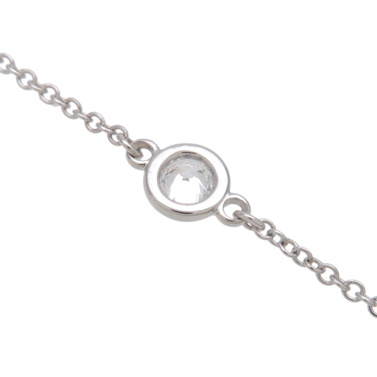 Tiffany&Co. By The Yard 1P Diamond Bracelet 0.14ct PT950 Used