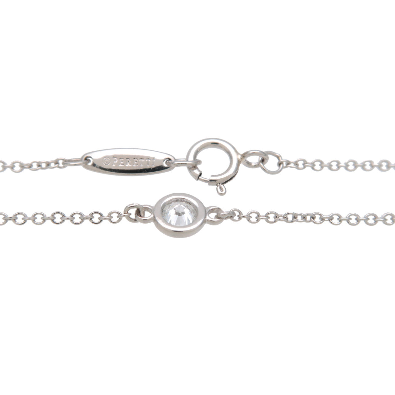 Tiffany&Co. By The Yard 1P Diamond Bracelet 0.14ct PT950 Used