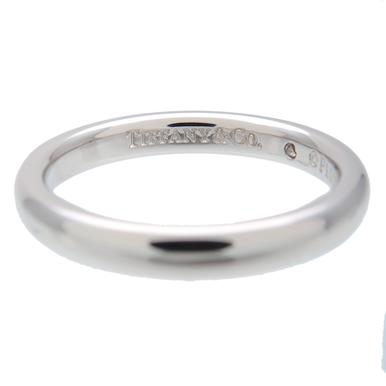 Tiffany&Co. Stacking Band Ring 1P Diamond PT950 Platinum US5 EU49 F/S Used