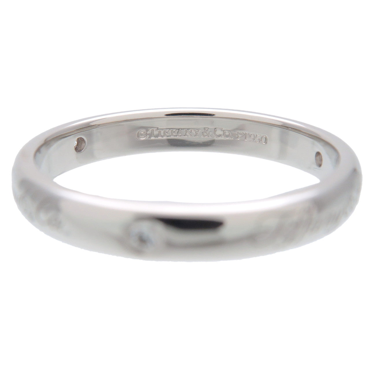 Tiffany&Co. Notes Lucida 3P Diamond Ring Platinum US6.5 EU52.5 Used