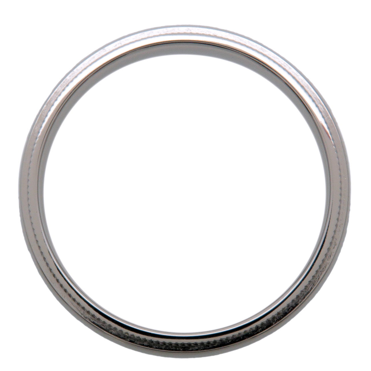 Tiffany&Co. Milgrain Band Ring PT950 Platinum #16.5 US8 EU56.5 Used