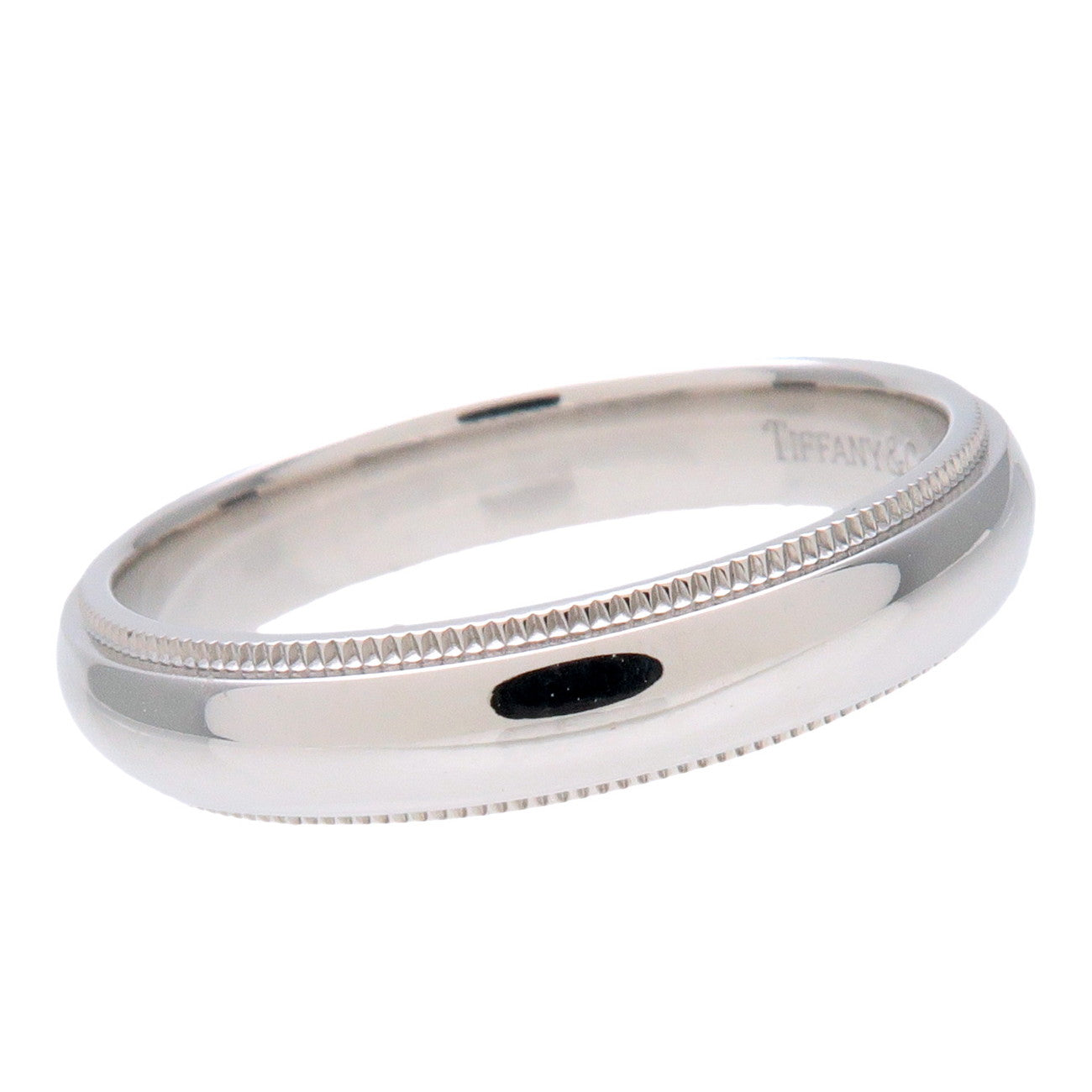 Tiffany&Co. Milgrain Band Ring PT950 Platinum #16.5 US8 EU56.5 Used