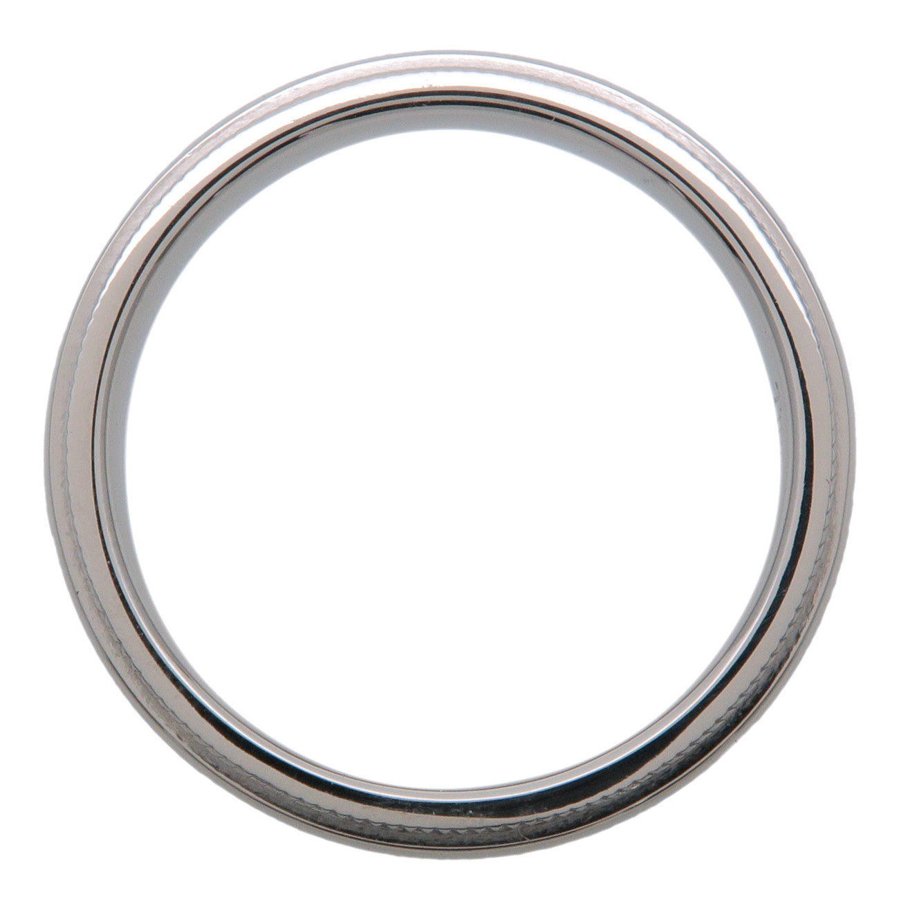 Tiffany&Co. Milgrain Band Ring PT950 Platinum #10 US5-5.5 EU50 Used