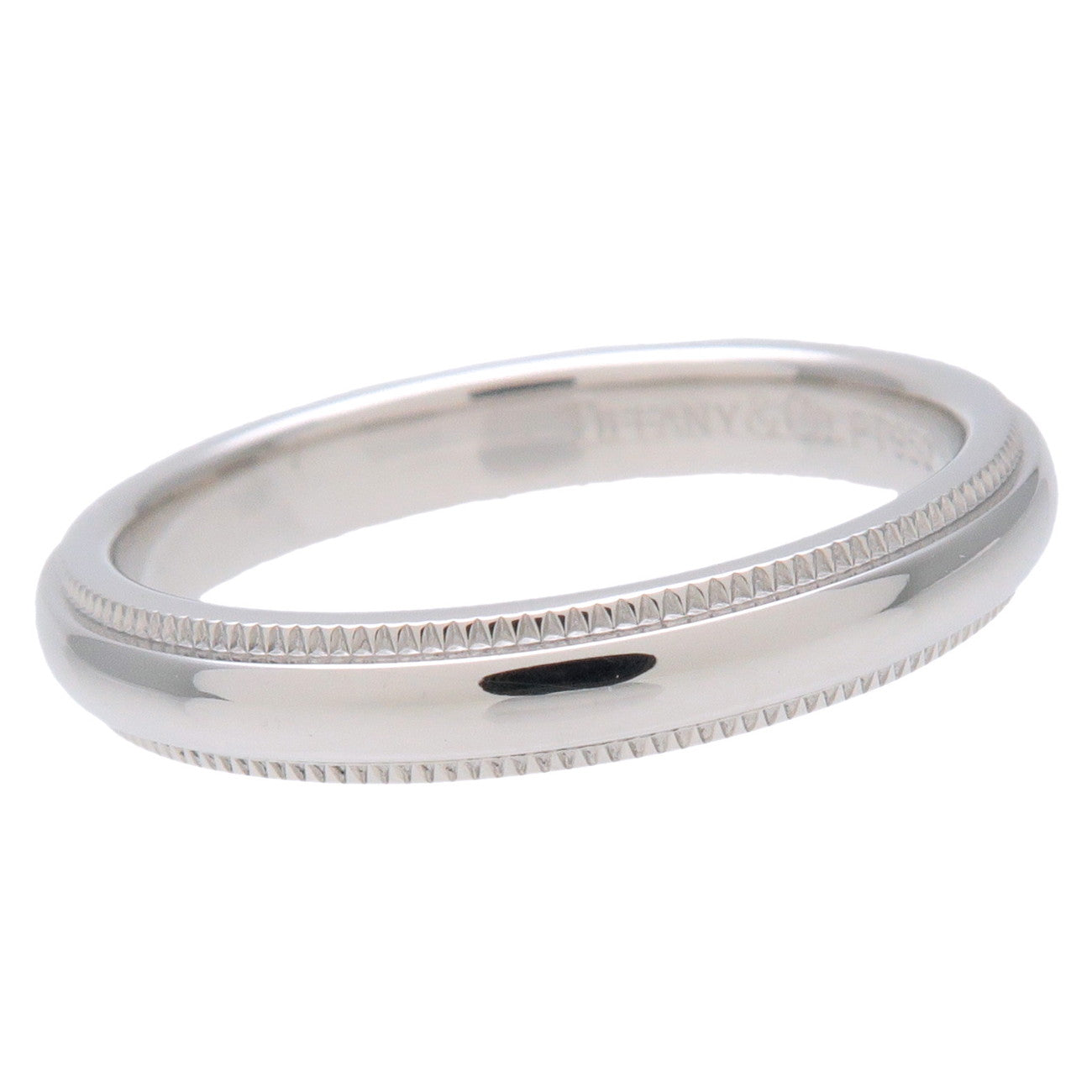 Tiffany&Co. Milgrain Band Ring PT950 Platinum #10 US5-5.5 EU50 Used