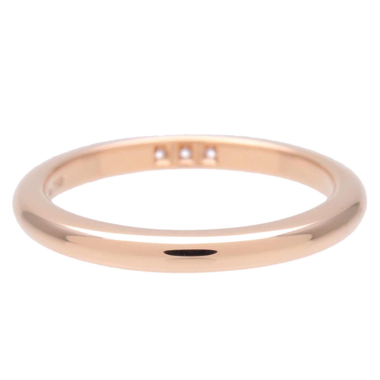 Tiffany&Co. Classic Band 3P Diamond Ring K18PG 750PG #6.5 Used
