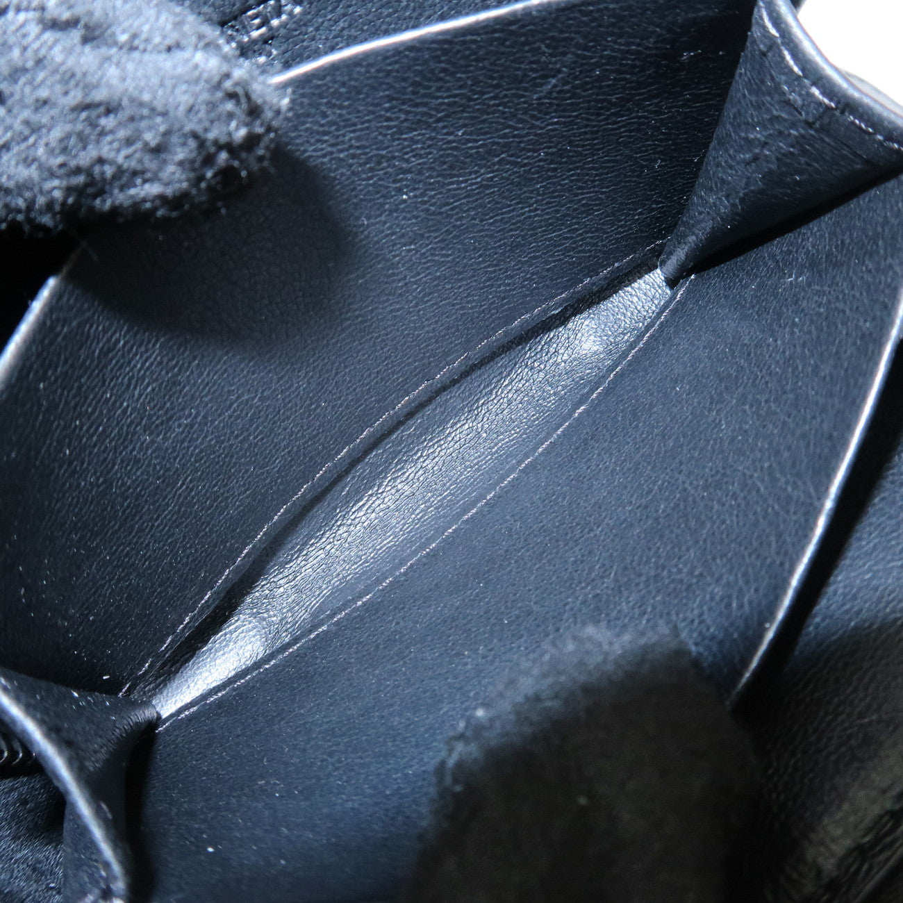 BOTTEGA VENETA Intrecciato Leather Round Zipper Card Case 114075 Used