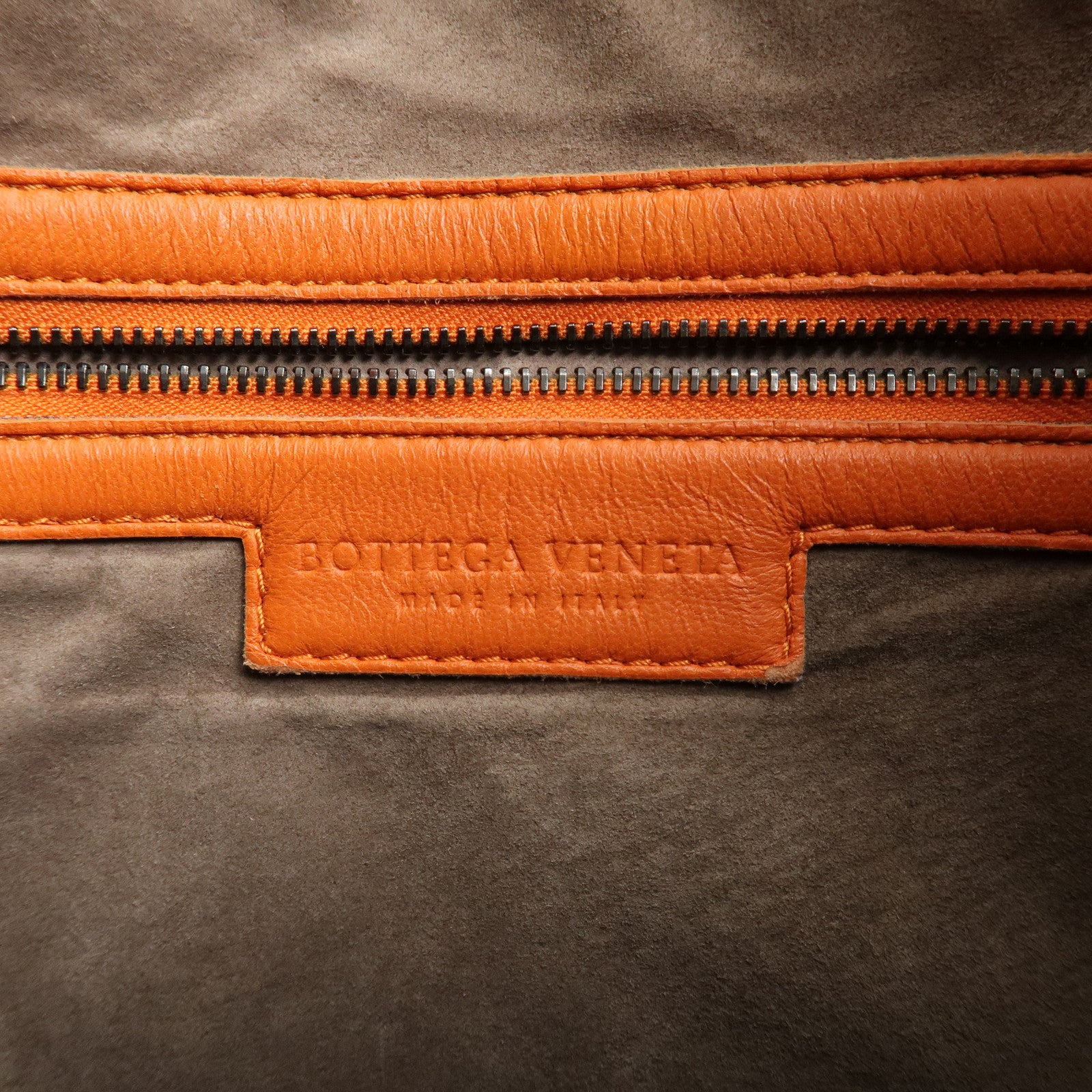 BOTTEGA VENETA Hobo Intrecciato Leather Shoulder Bag Orange 115653 Used