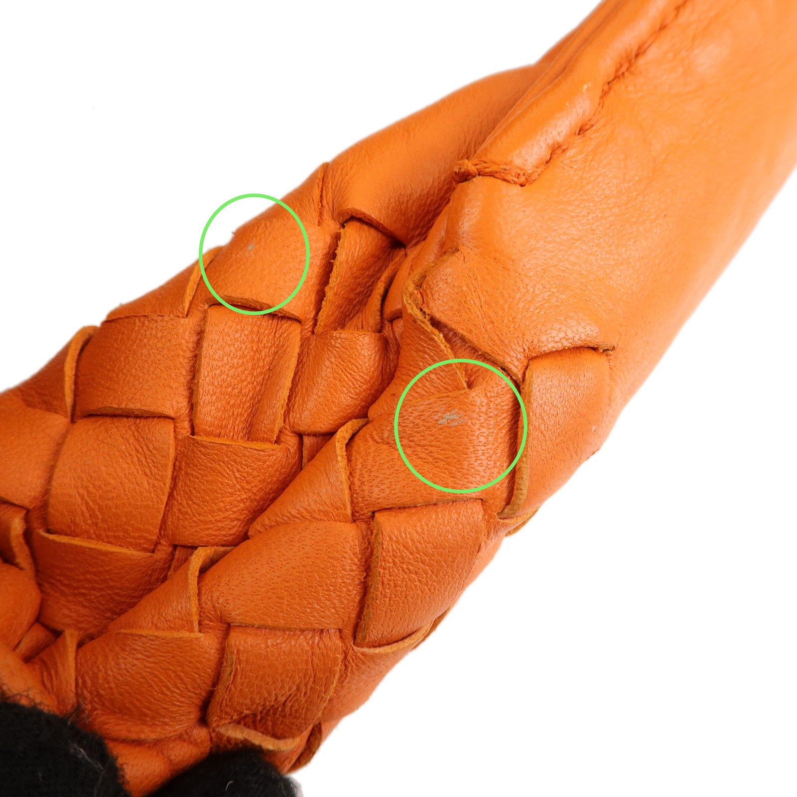 BOTTEGA VENETA Hobo Intrecciato Leather Shoulder Bag Orange 115653 Used