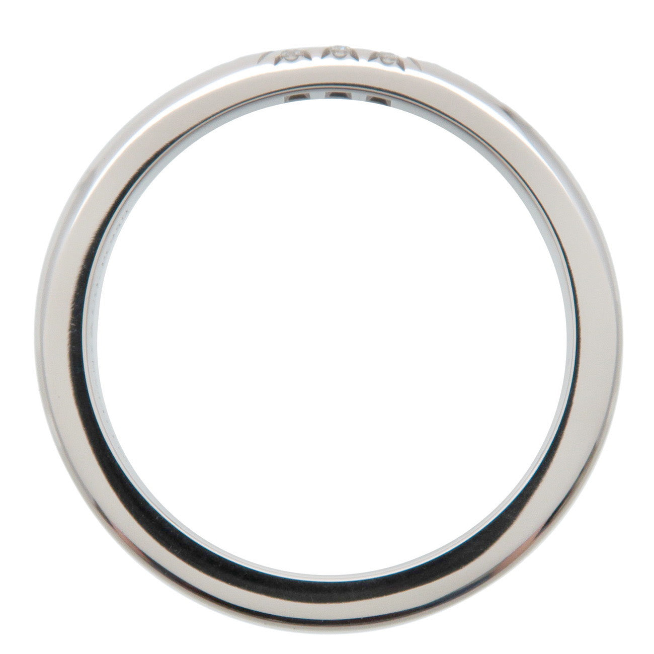 Tiffany&Co. Classic Band 3P Diamond RIng PT950 Platinum US4-4.5 Used