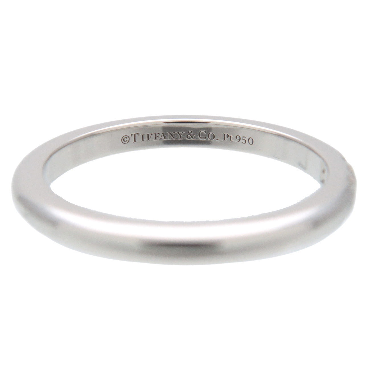 Tiffany&Co. Classic Band 3P Diamond RIng PT950 Platinum US4-4.5 Used