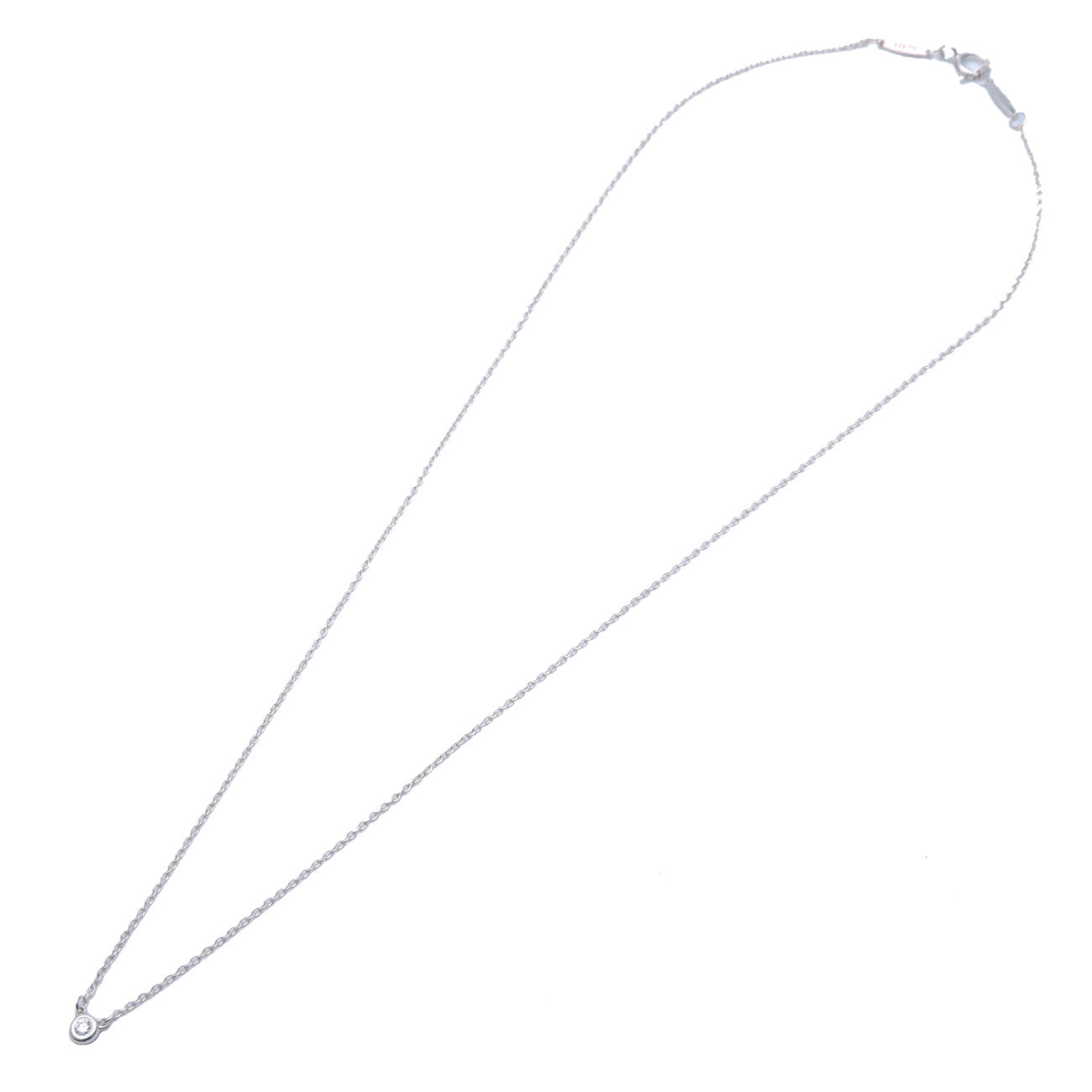 Tiffany&Co. Elsa Peretti By the Yard 1P Diamond Necklace 0.03ct Used