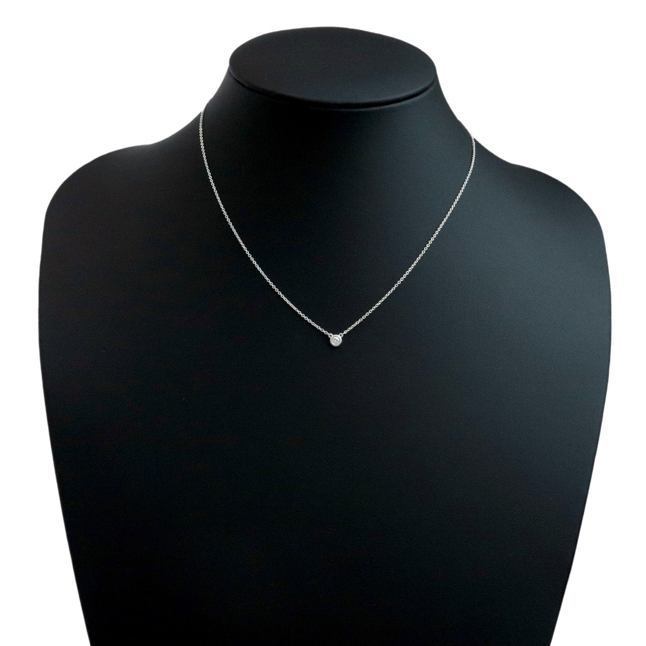 Tiffany&Co. By The Yard 1P Diamond Necklace 0.07ct SV925 Silver Used
