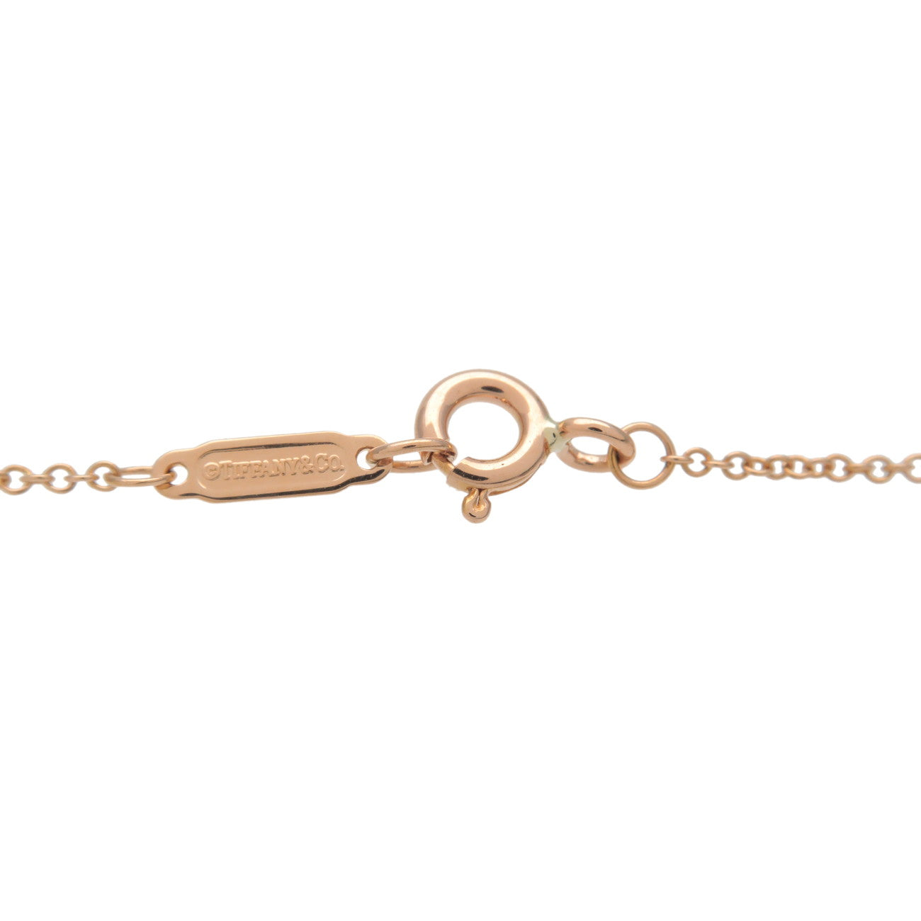 Tiffany&Co. Sentimental Heart 3P Diamond Necklace K18PG Rose Gold Used