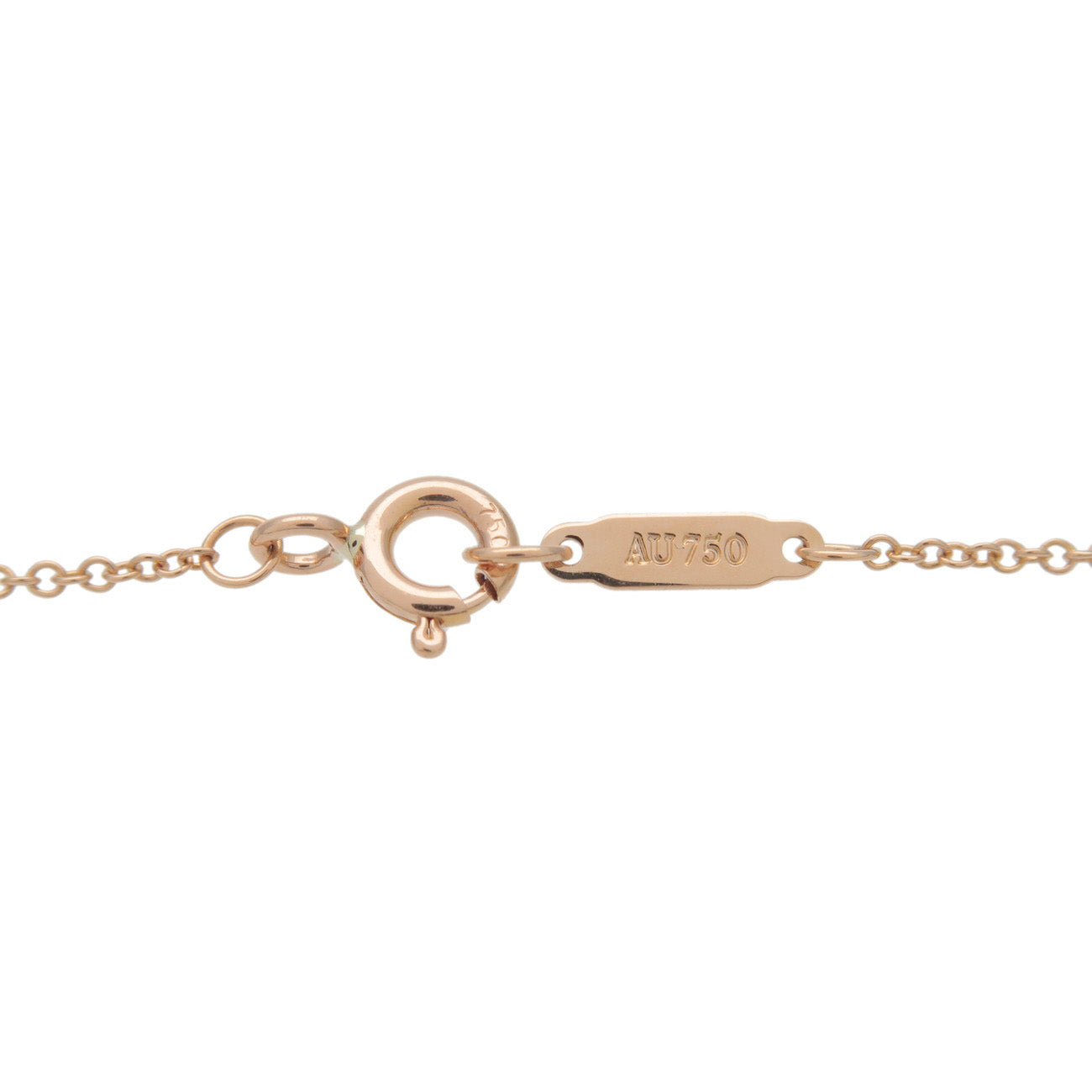 Tiffany&Co. Sentimental Heart 3P Diamond Necklace K18PG Rose Gold Used