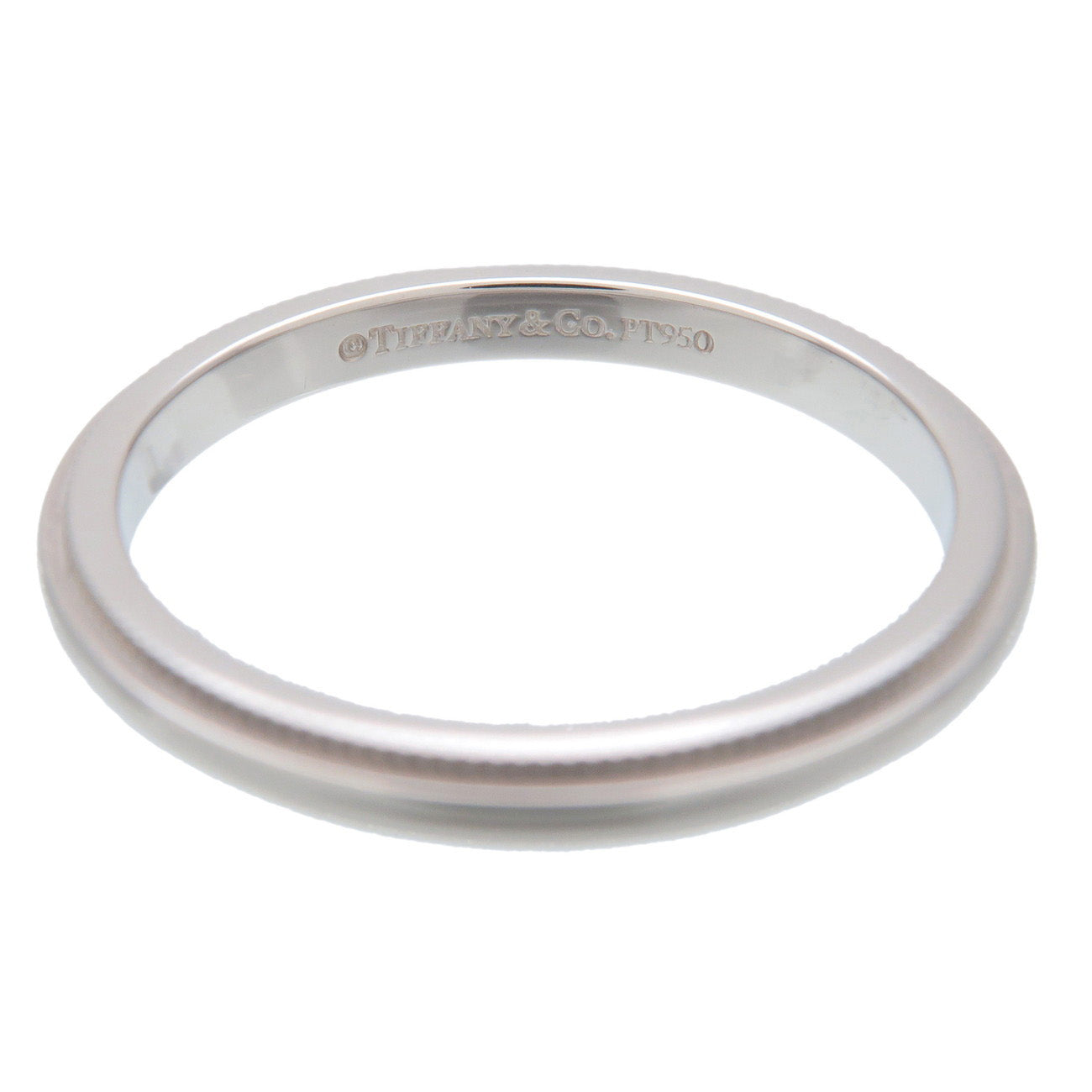 Tiffany&Co. Milgrain Band Ring PT950 Platinum US5.5-6 EU51 Used