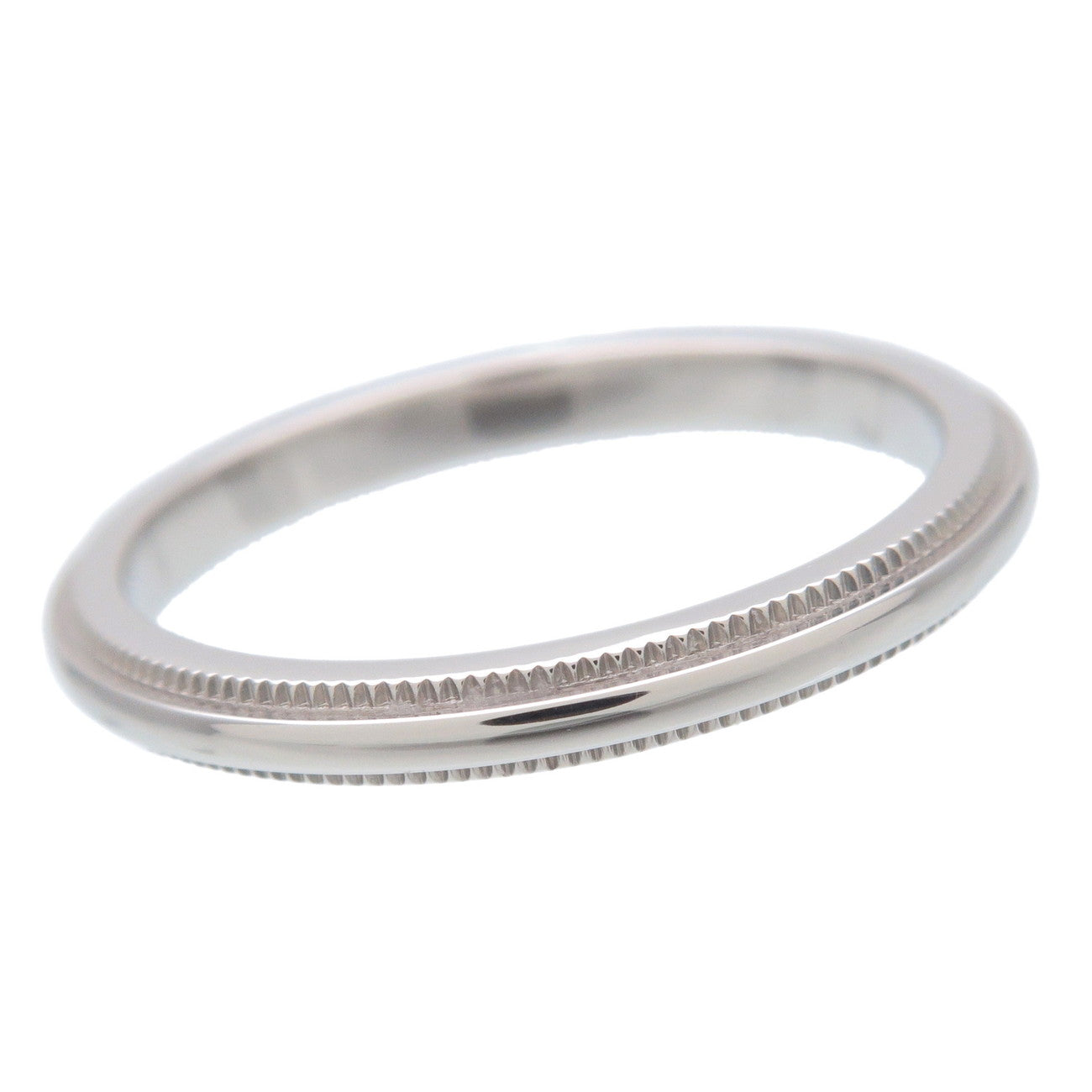 Tiffany&Co. Milgrain Band Ring PT950 Platinum US5.5-6 EU51 Used