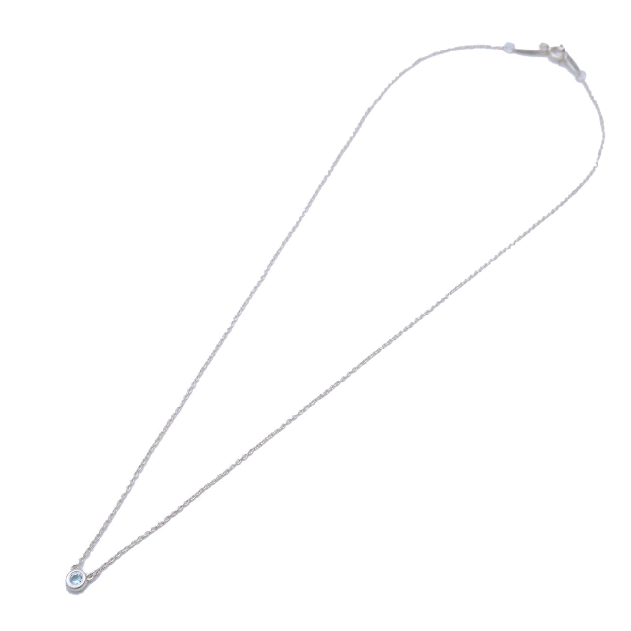 Tiffany&Co. Elsa Peretti By the Yard 1P Aquamarine Necklace 0.13ct Used