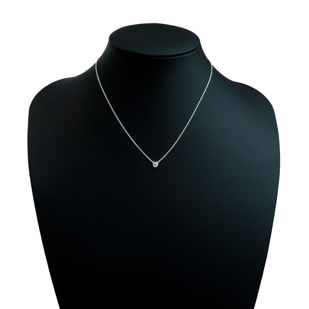 Tiffany&Co. Elsa Peretti By the Yard 1P Aquamarine Necklace 0.13ct Used