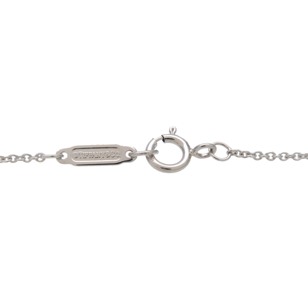 Tiffany&Co. Sentimental Heart 3P Diamond Necklace PT950 Platinum Used