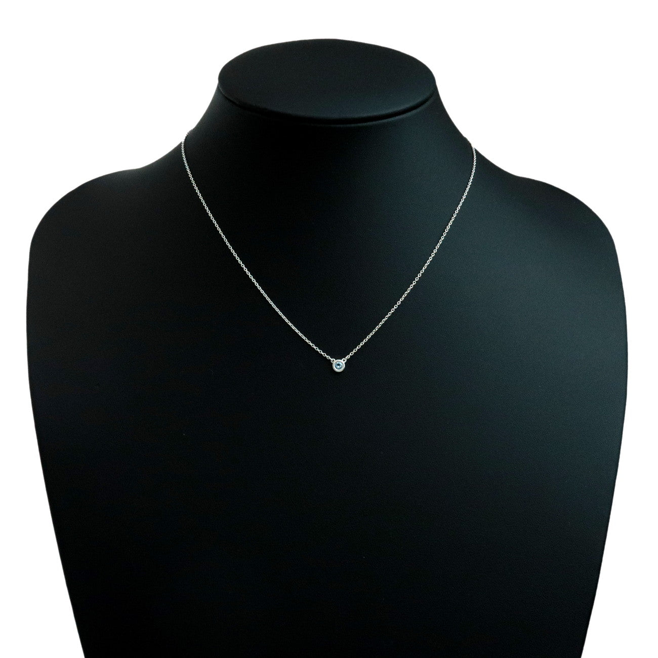 Tiffany&Co. Elsa Peretti By the Yard 1P Aquamarine Necklace 0.13ct Used
