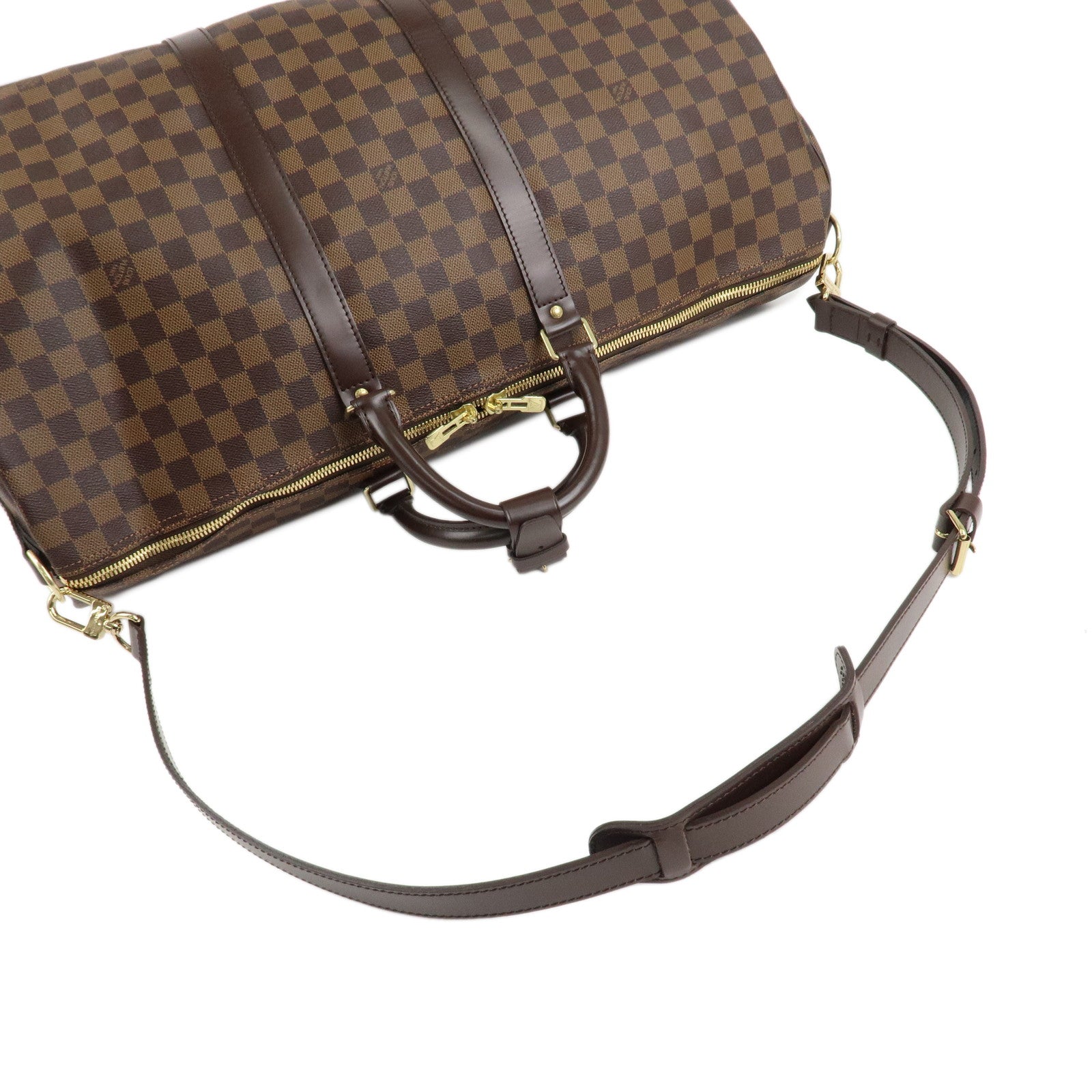 Louis Vuitton Damier Keep All Bandouliere 55 Boston Bag N41414 Used