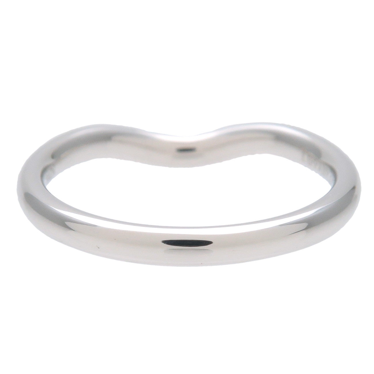 Tiffany&Co. Curved Band 9P Diamond Ring Platinum US5 EU49 Used