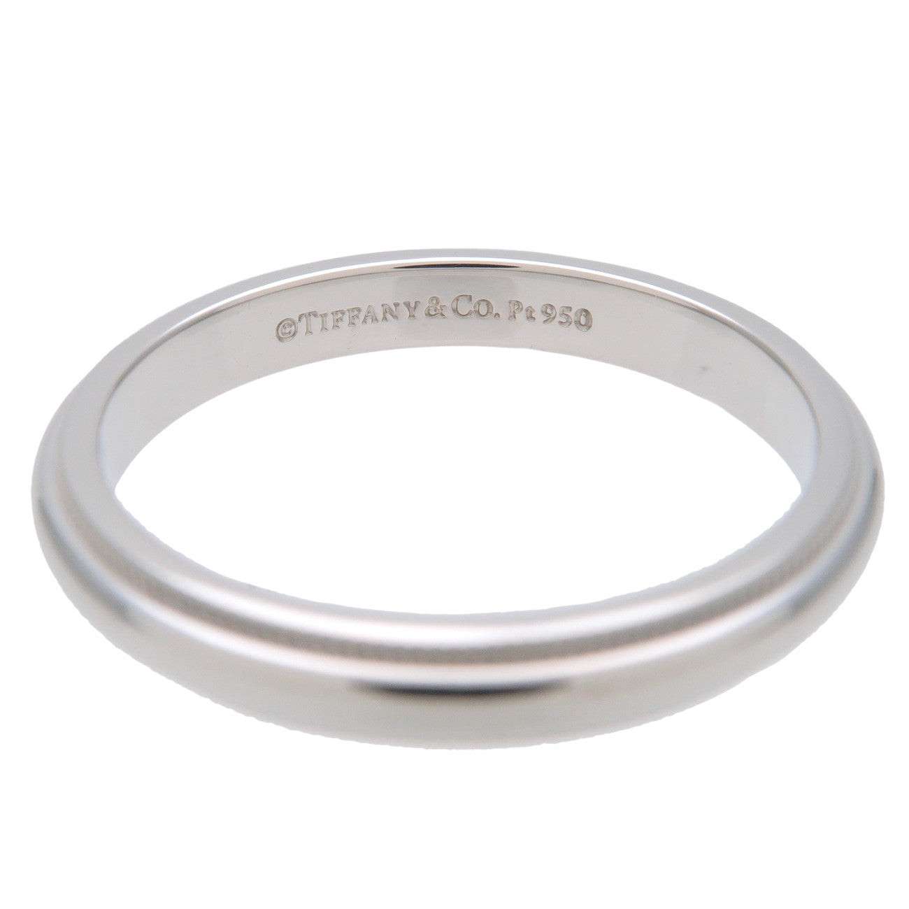 Tiffany&Co. Milgrain Band Ring PT950 Platinum US8.5 EU58 Used